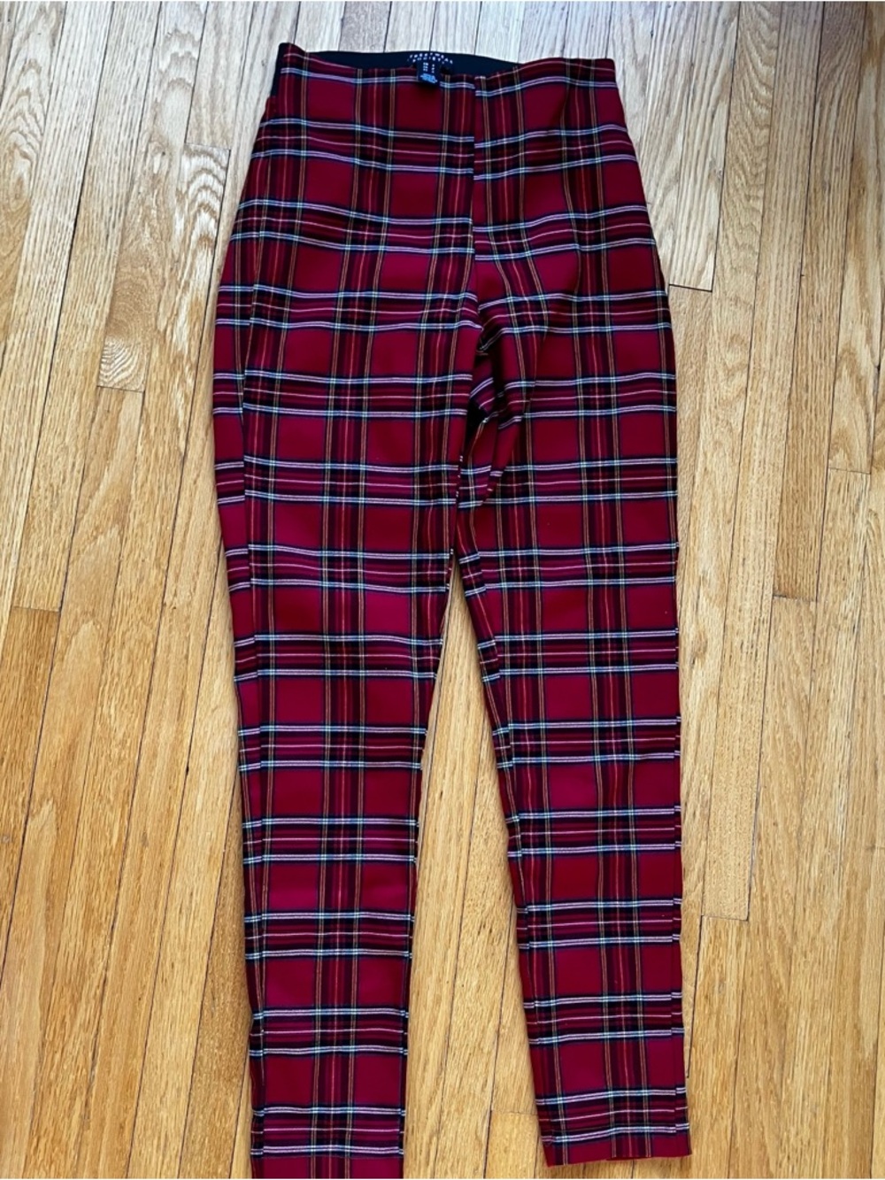 Streetwear Society Red Plaid Stretch Leggings Scot’s like